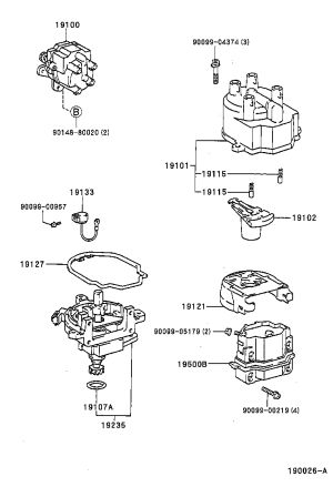 Distributor 19050-75020 for Toyota 4RUNNER