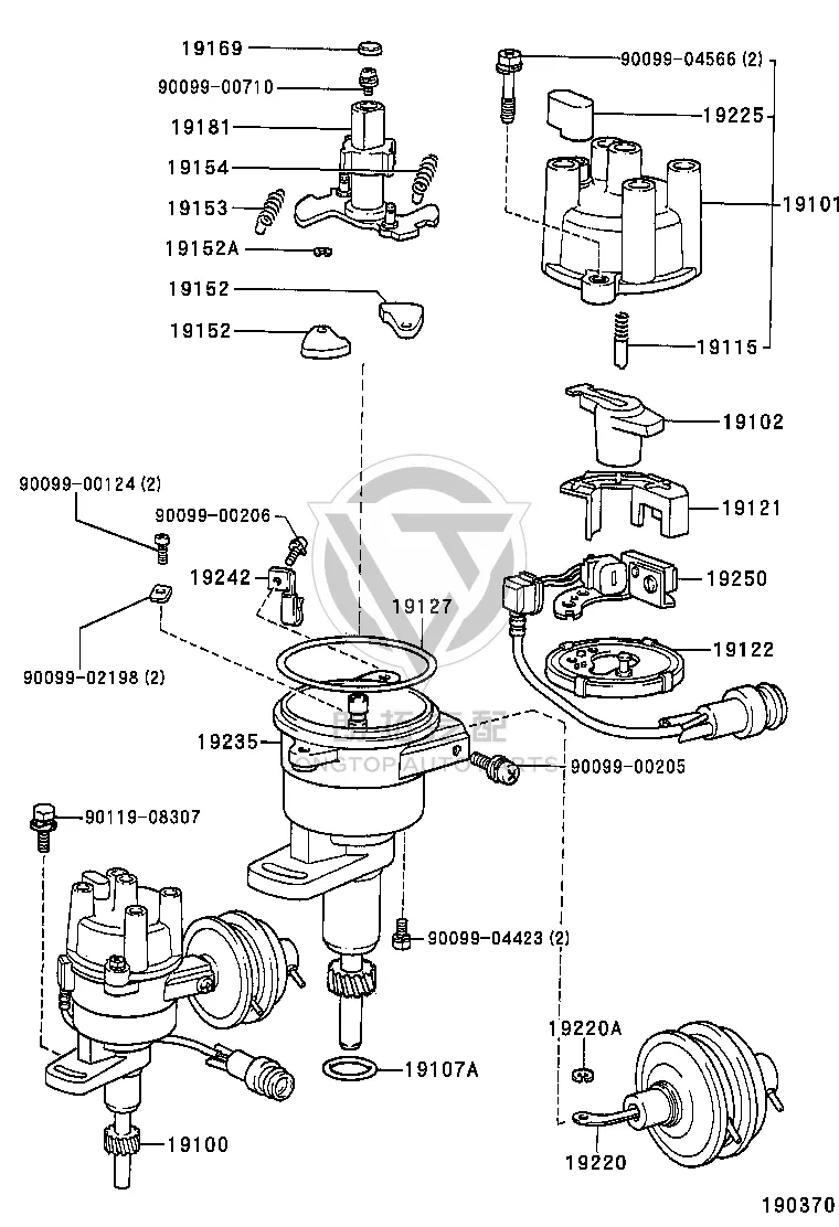Distributor Cap 19101-66010 for Toyota Land Cruiser