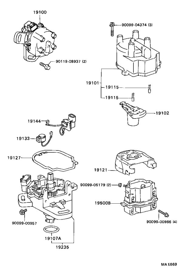 Distributor Rotor 19102-62030 for Toyota Camry
