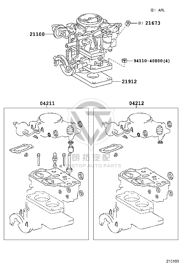 Carburetor Assembly 21100-66012 for Toyota Land Cruiser