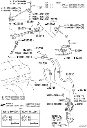 Throttle Body Assembly 22030-75040 for Toyota Fortuner