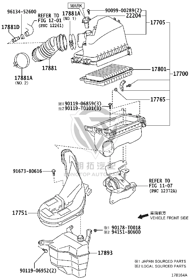 Mass Air Flow Sensor 22204-31020 for Toyota Alphard