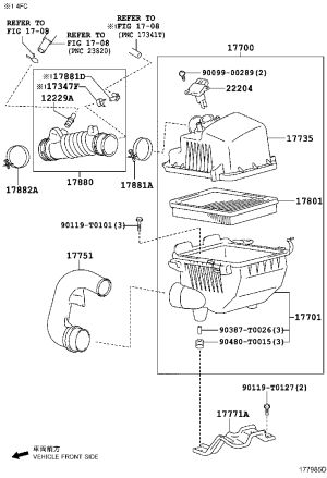Mass Air Flow Sensor 22204-0V020 for Toyota 4RUNNER