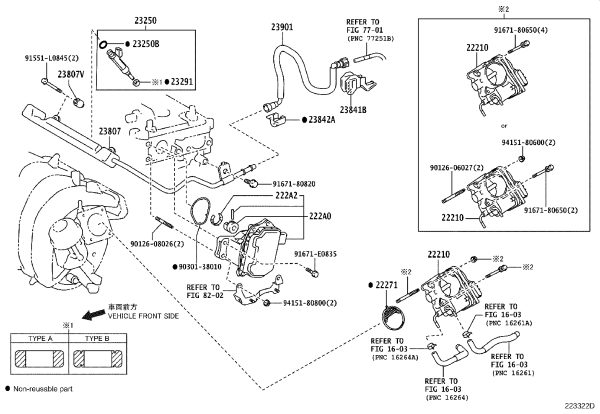 Throttle Gasket 22271-75031 for Toyota Alphard