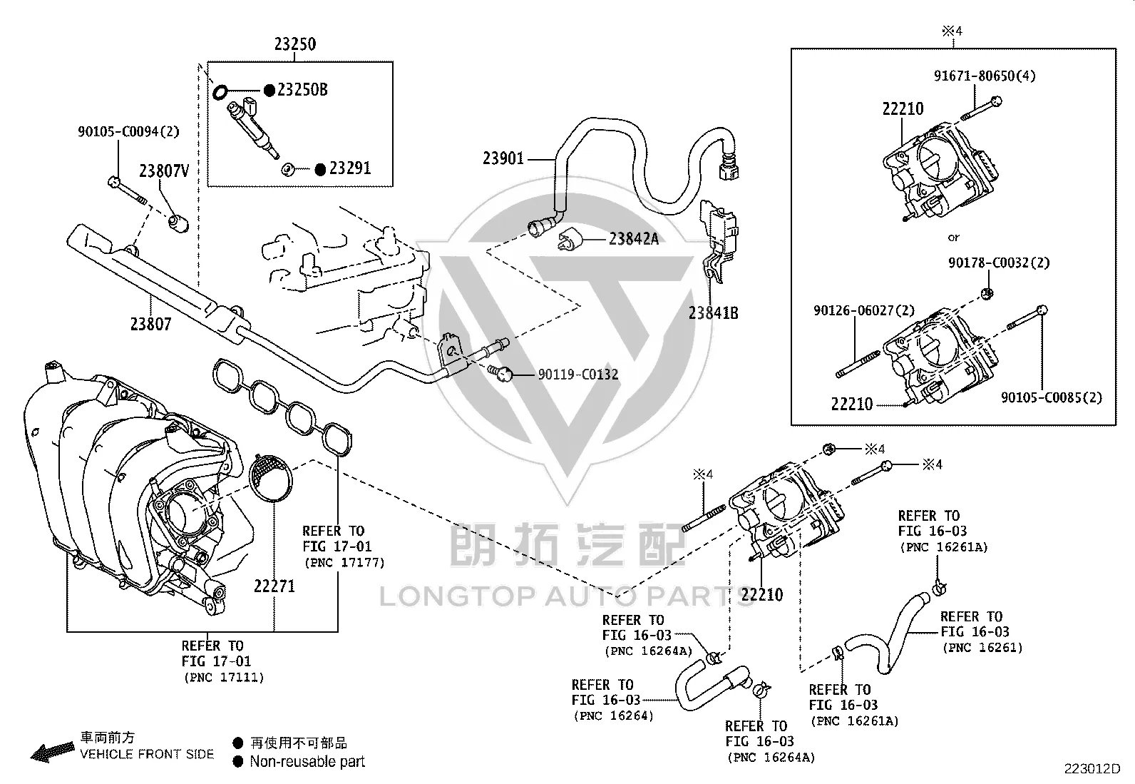 Fuel Injector 23209-0Y09003 for Toyota Corolla