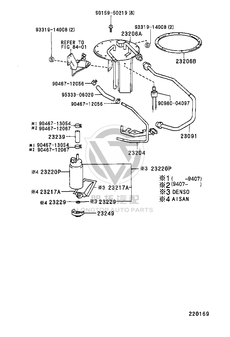 Fuel Pump Strainer 23217-74020 for Toyota CORONA