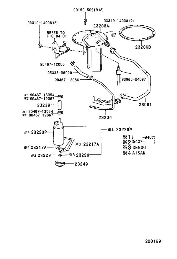 Fuel Pump Strainer 23217-16451 for Toyota Corolla