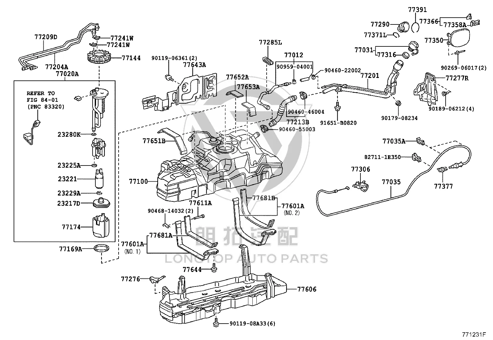 Fuel Pump Assembly 77020-35072 for Toyota 4RUNNER