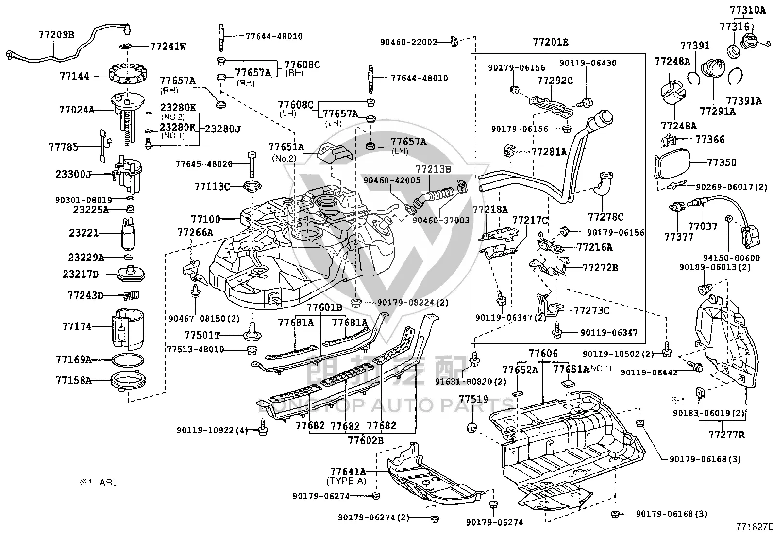 Fuel Filter 77024-48040 for Toyota Highlander