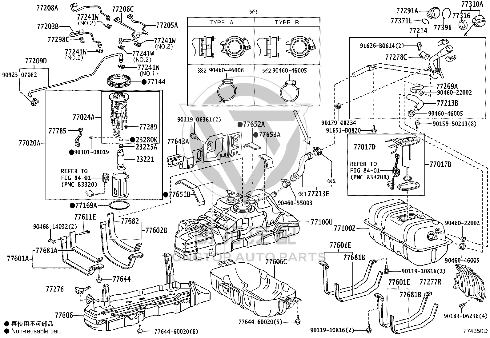 Fuel Tank Band Sub-Assembly 77601-60320 for Toyota Land Cruiser Prado