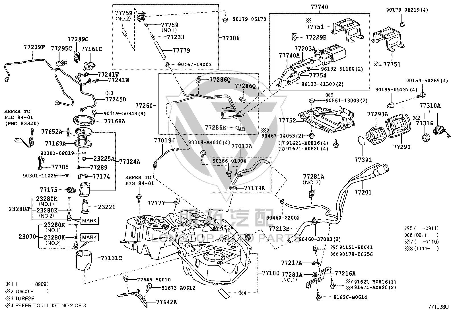 Fuel Filter 77024-50030 for Lexus LS460