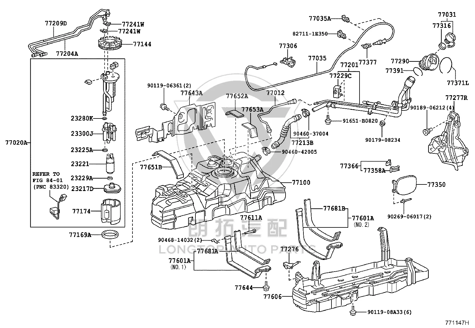 Fuel Pump Assembly 77020-35102 for Toyota 4RUNNER