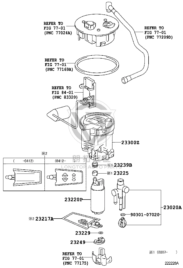 Fuel Pump Cartridge 23221-50110 for Toyota Celsior