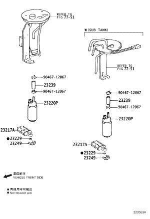 Clip 23229-16010 for Toyota 4RUNNER