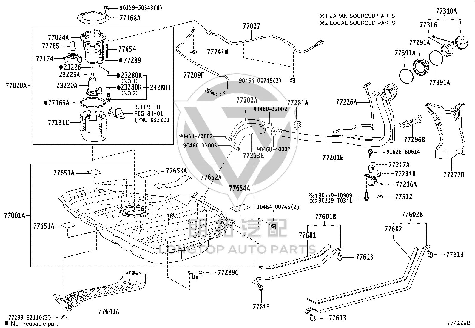 Fuel Pump Wiring Harness 90301-08020 for Toyota Alphard