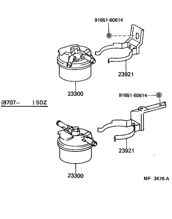 Fuel Filter 23300-34100 for Toyota Celica