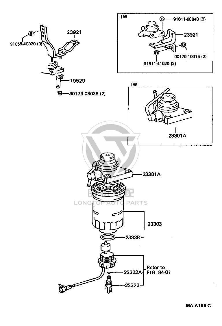 Fuel Filter 23303-56040 for Toyota DYNA