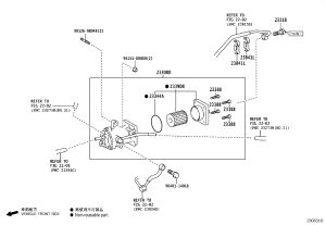 Fuel Filter Element 23390-11231 for Toyota DYNA