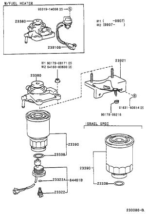 Fuel Filter 23390-30350 for Toyota Land Cruiser Prado