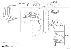 Fuel Filter 23390-36760 for Toyota DYNA