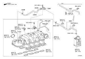 Canister Evaporative Discharge Pipe 23829-38061 for Lexus GX400