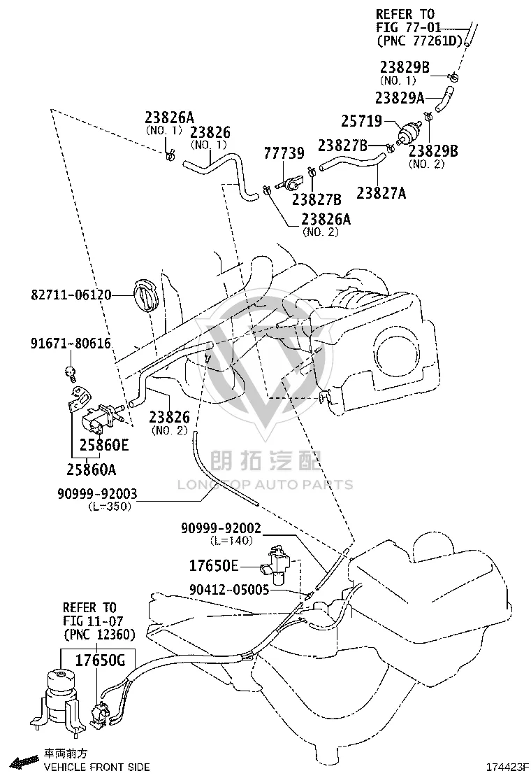 Vacuum Switching Valve 90910-12259 for Toyota Avalon