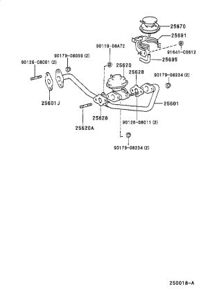 EGR Exhaust Gas Recirculation Valve 25620-75040 for Toyota 4RUNNER