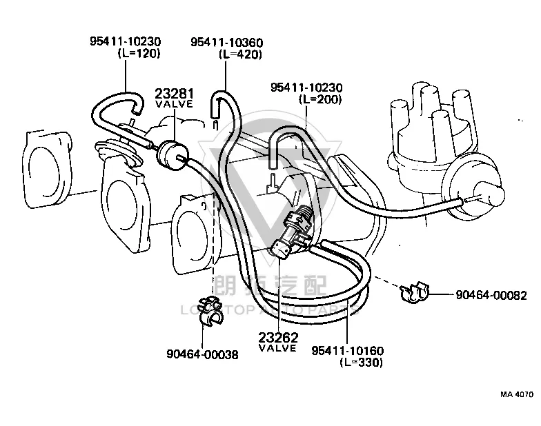 No.2 Bimetal Vacuum Switch Valve 25810-15010 for Toyota CELICA