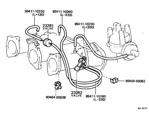 No.2 Bimetal Vacuum Switch Valve 25810-15010 for Toyota CELICA