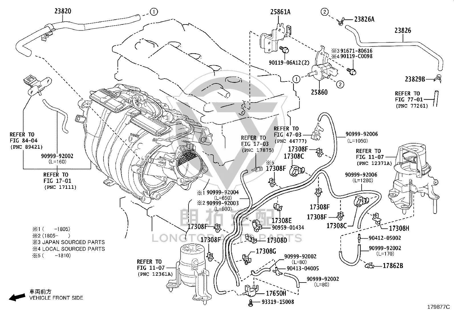 Vacuum Shutoff Valve 25860-F2050 for Toyota AVALON