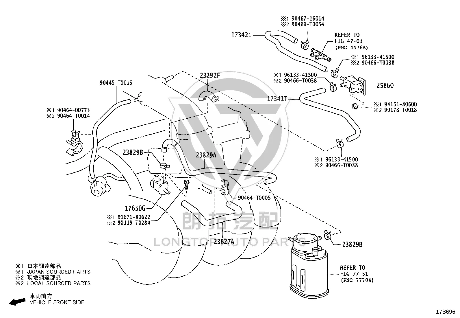 Vacuum Switch Valve 25860-31010 for Toyota 4RUNNER