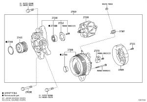 Generator Pulley 27415-30010 for Toyota DYNA