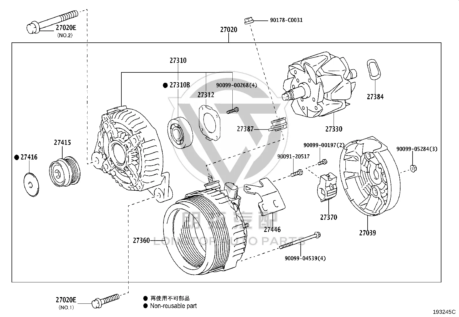 Alternator 27060-0H211 for Toyota RAV4