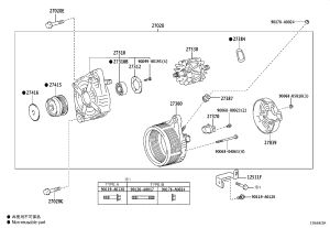 Alternator 27060-0P420 for Toyota Sienna