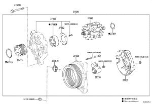 Alternator 27060-37191 for Toyota NOAH