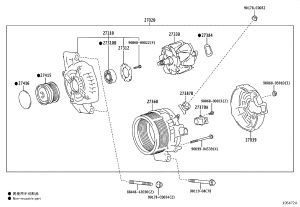 Alternator 27060-F0050 for Toyota Avalon
