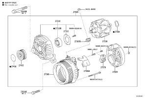 Alternator Wire Clip 27446-28120 for Toyota ALPHARD