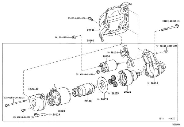 Starter Brush Bracket 28130-38010 for Toyota Sequoia