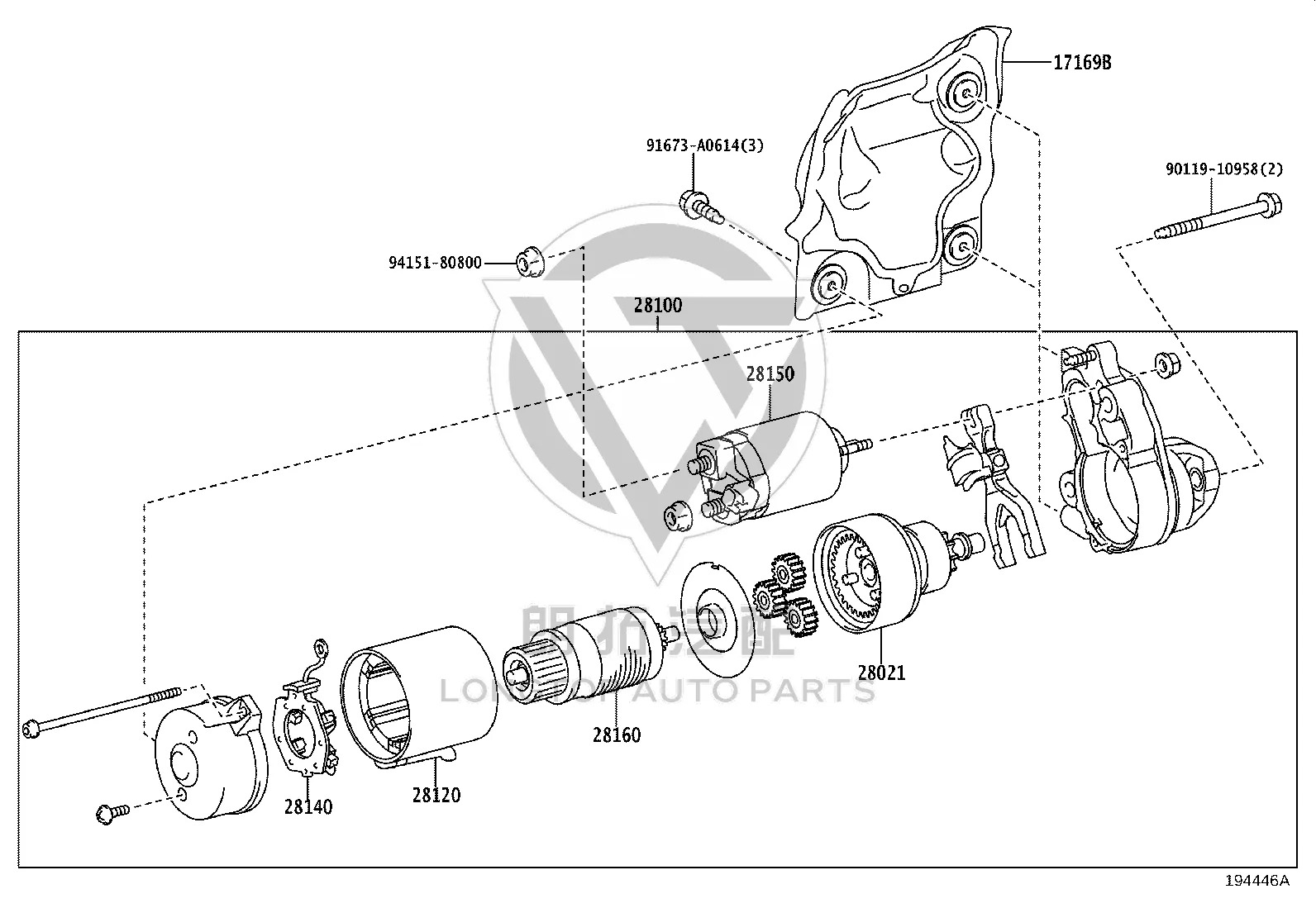 Starter Motor Gear 28021-38070 for Toyota Land Cruiser