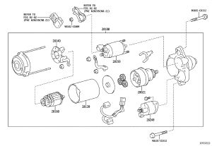 Starter carbon brush 28140-0V040 for Toyota AVALON