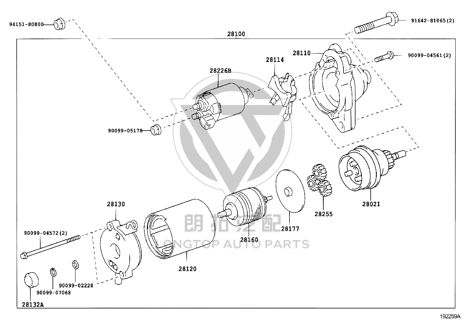 Starter Motor 28100-31070 for Toyota Mark X