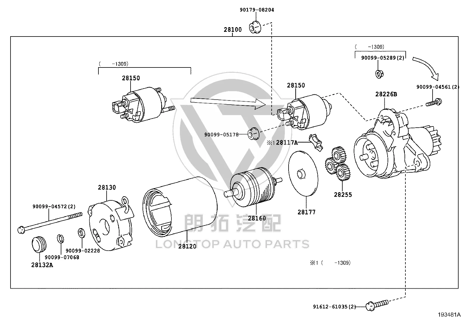 Starter Motor 28100-31102 for Toyota ZELAS