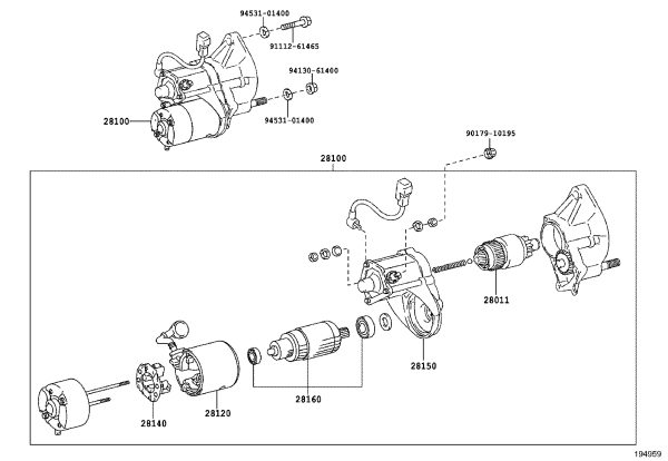 Starter Solenoid Switch 28150-17060 for Toyota Land Cruiser