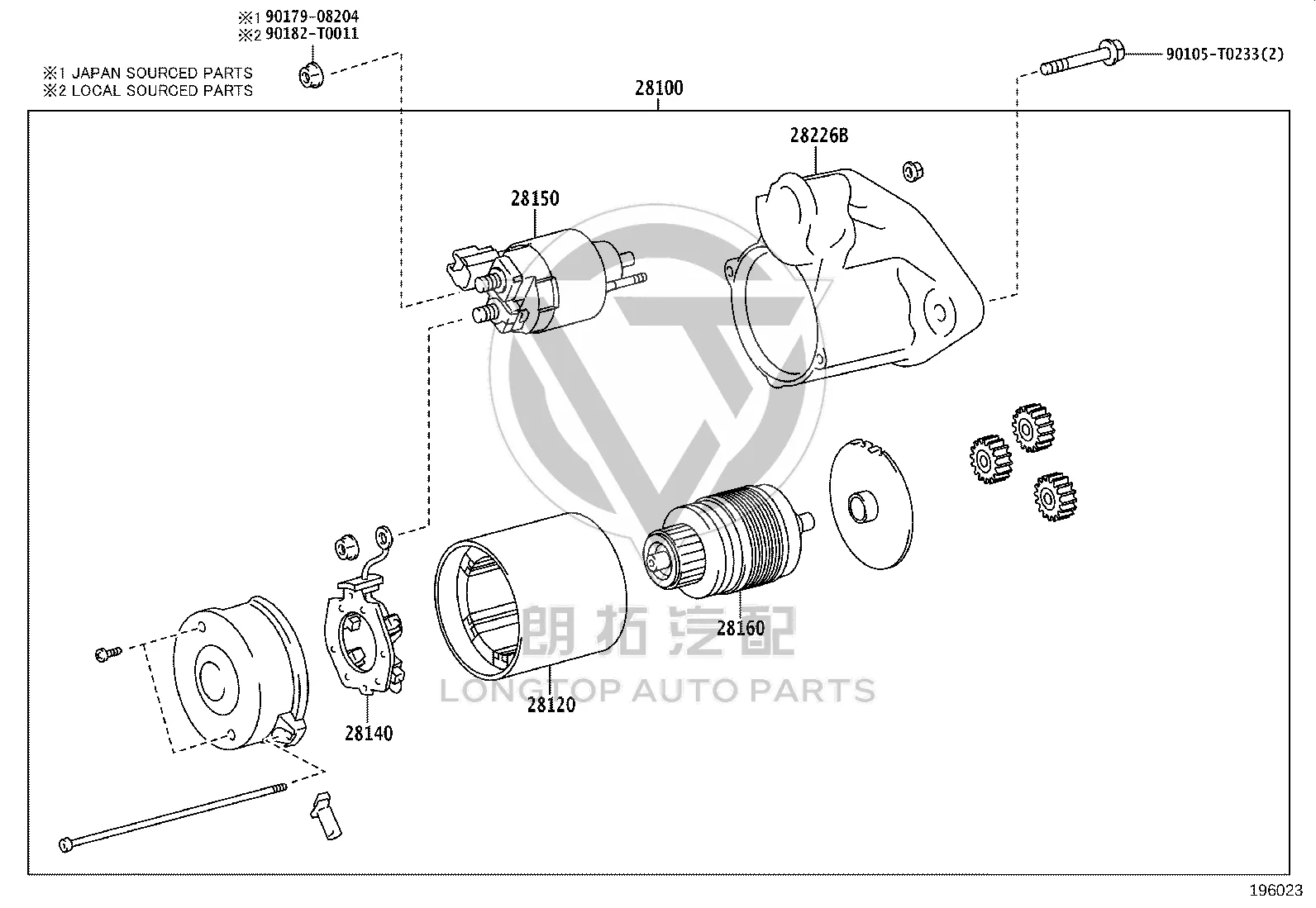 Starter Motor Carbon Brush 28140-62030 for Toyota FJ Cruiser