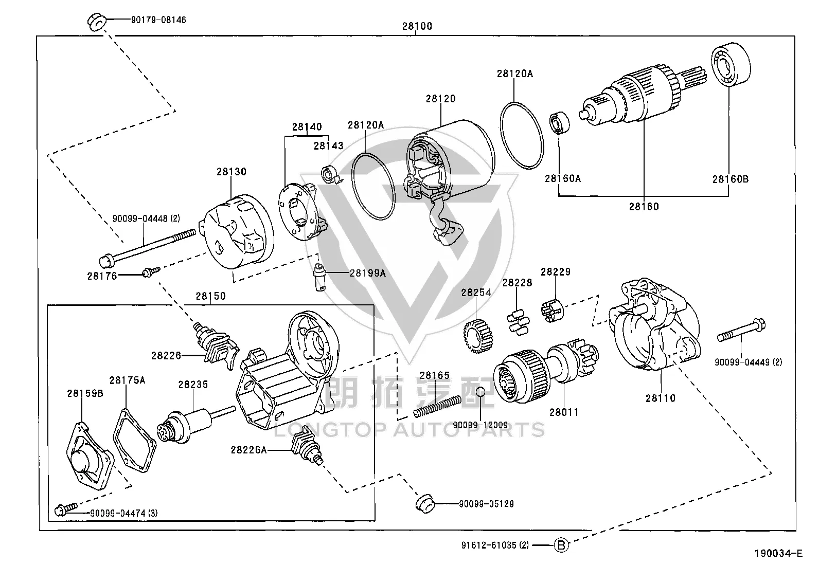 Starter Magnetic Switch 28150-74270 for Toyota Picnic
