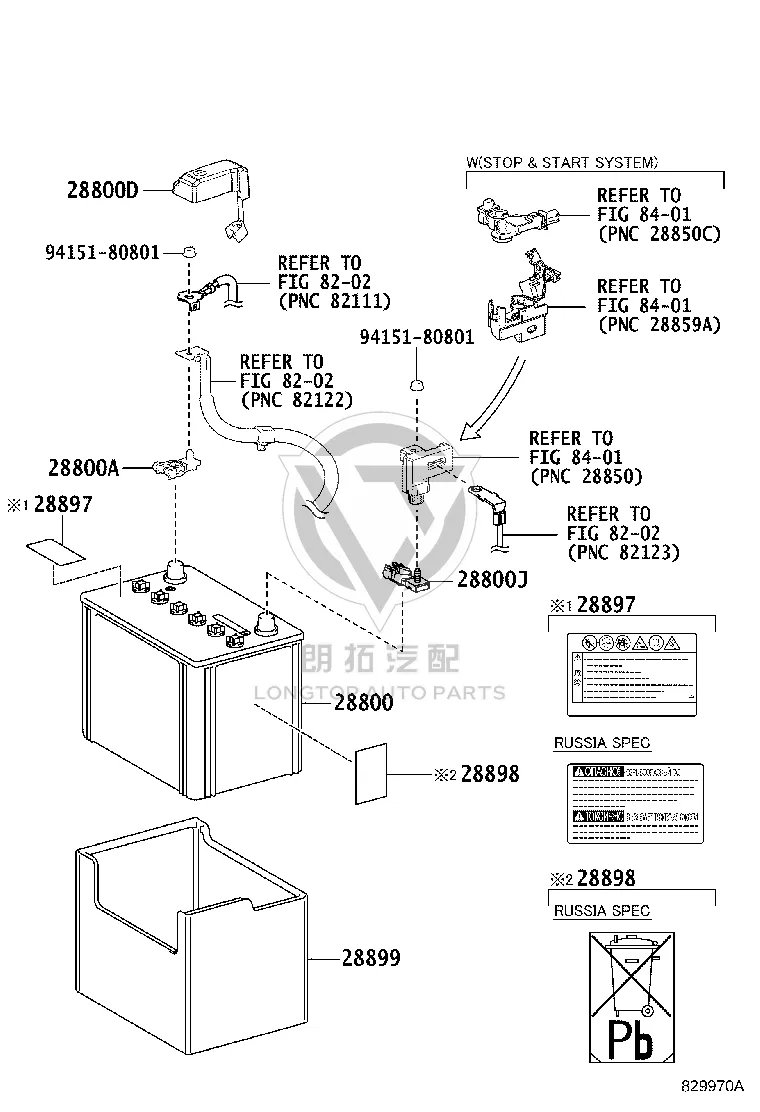 Storage Battery 28800-37120 for Toyota ALPHARD