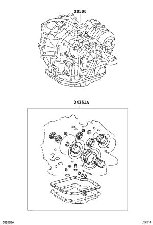 Transmission Assembly 30500-48340 for Toyota Highlander