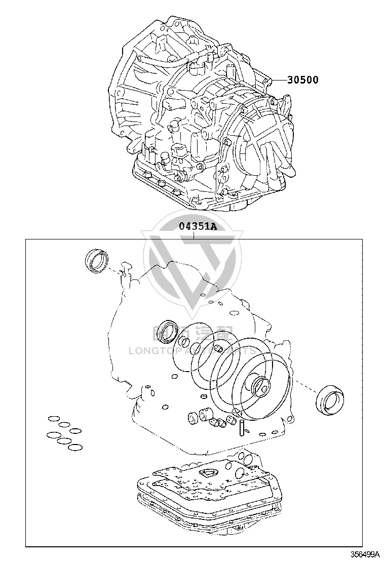 Transmission Assembly 30500-52410 for Toyota Vios