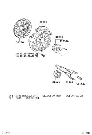 Release Bearing 31230-33020 for Toyota Camry