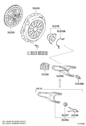 Clutch Release Bearing 31230-12181 for Toyota Auris